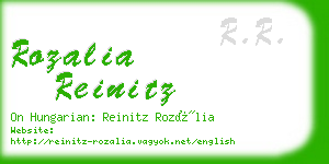 rozalia reinitz business card